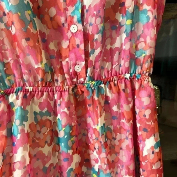 AQUA Bloomingdale’s Floral Chiffon Mini Dress XS NWT - Picture 6 of 8
